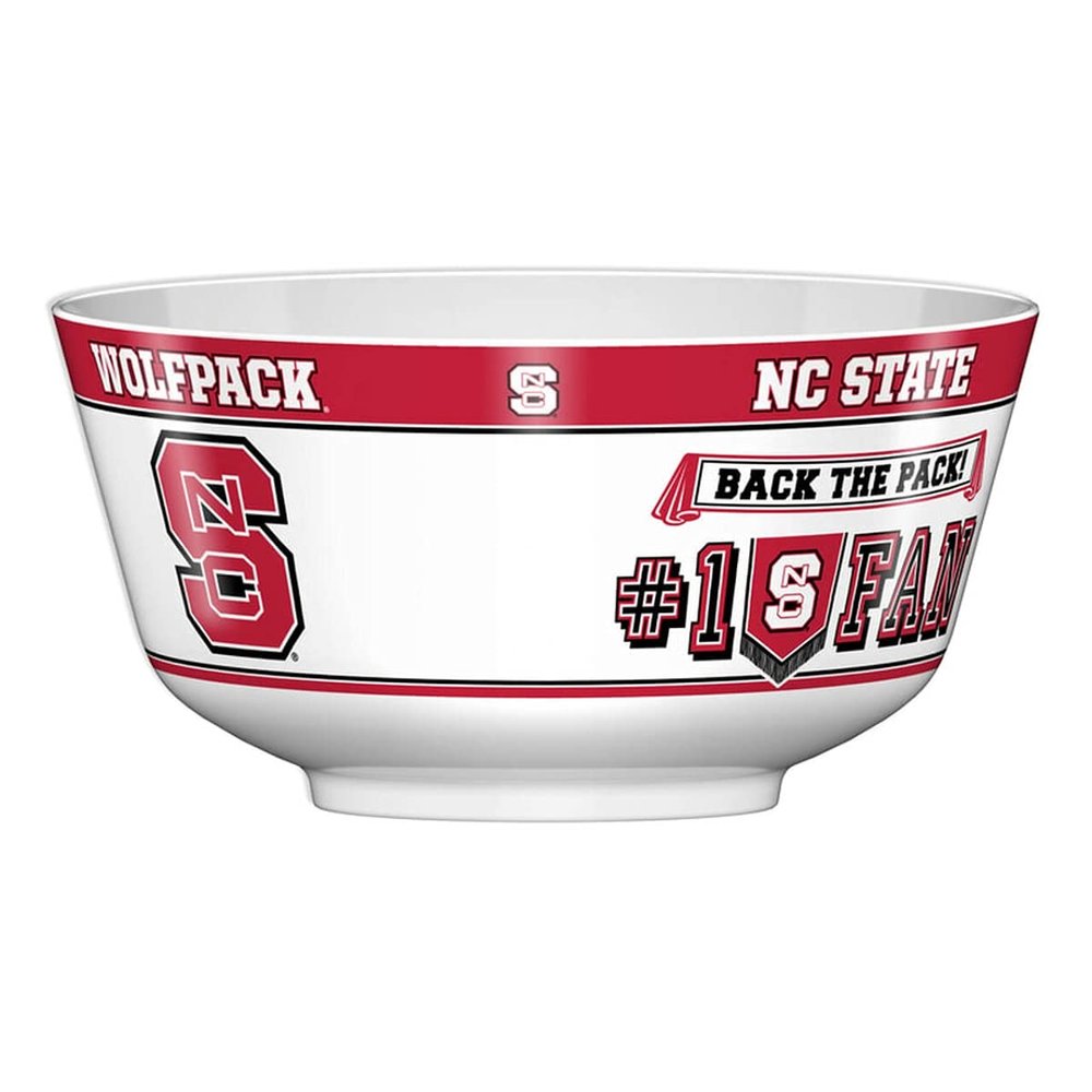 Fremont Die NCAA North Carolina State Wolfpack Party Snack Bowl, 11.75" Bowl (2 Gallon), White/Team Colors