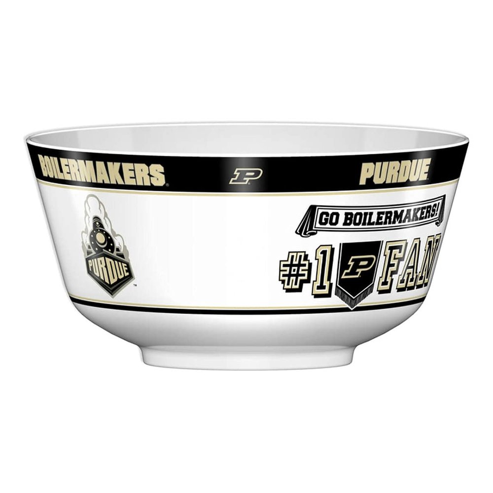 Fremont Die NCAA Purdue Boilermakers Party Snack Bowl, 11.75" Bowl (2 Gallon), White/Team Colors