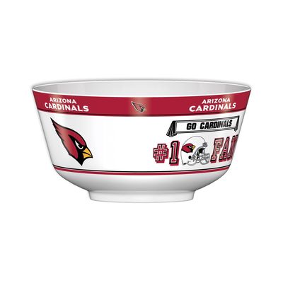 Fremont Die NFL Arizona Cardinals Party Snack Bowl, 11.75" Bowl (2 Gallon), White/Team Colors