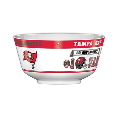 Fremont Die NFL Tampa Bay Buccaneers Party Snack Bowl, 11.75" Bowl (2 Gallon), White/Team Colors