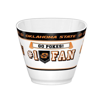 Fremont Die NCAA Oklahoma State Cowboys Party Snack Bowl, 7.85" Bowl (1 Gallon), White/Team Colors