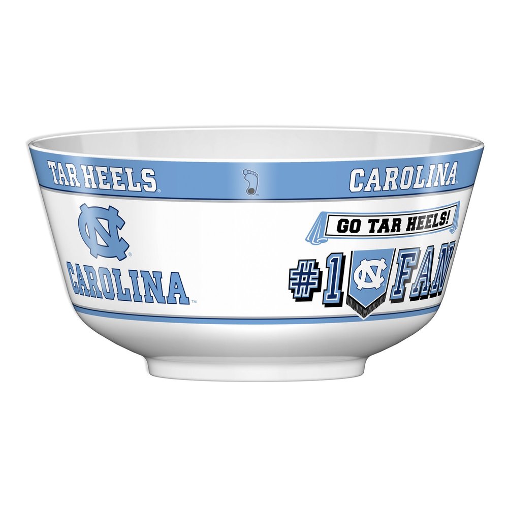 Fremont Die NCAA North Carolina Tar Heels Party Snack Bowl, 11.75" Bowl (2 Gallon), White/Team Colors