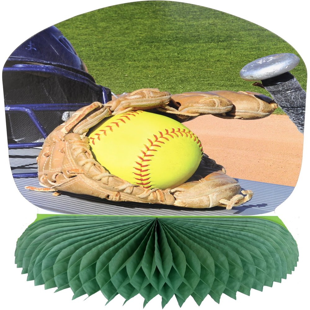 Club Pack Girl's Fastpitch Softball Printed Printed Centerpieces Box of 6