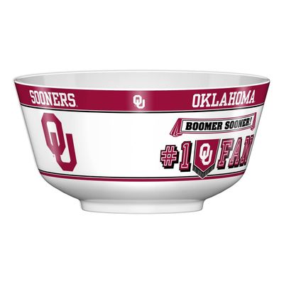 Fremont Die NCAA Oklahoma Sooners Party Snack Bowl, 11.75" Bowl (2 Gallon), White/Team Colors