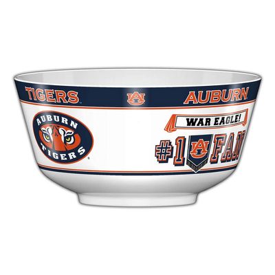 Fremont Die NCAA Auburn Tigers Party Snack Bowl, 11.75" Bowl (2 Gallon), White/Team Colors