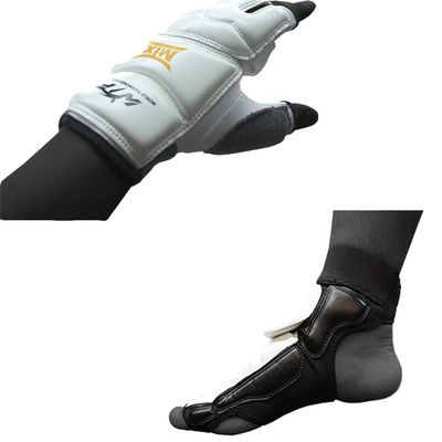MOOTO Korea Taekwondo Protector One Set MTX S2 Hand + Foot Protector Gear Equipment (XS(Hand+Foot))