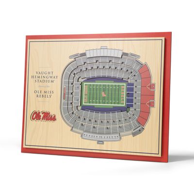 YouTheFan NCAA Mississippi Rebels 5-Layer StadiumView 3D Wall Art - Vaught Hemingway Stadium