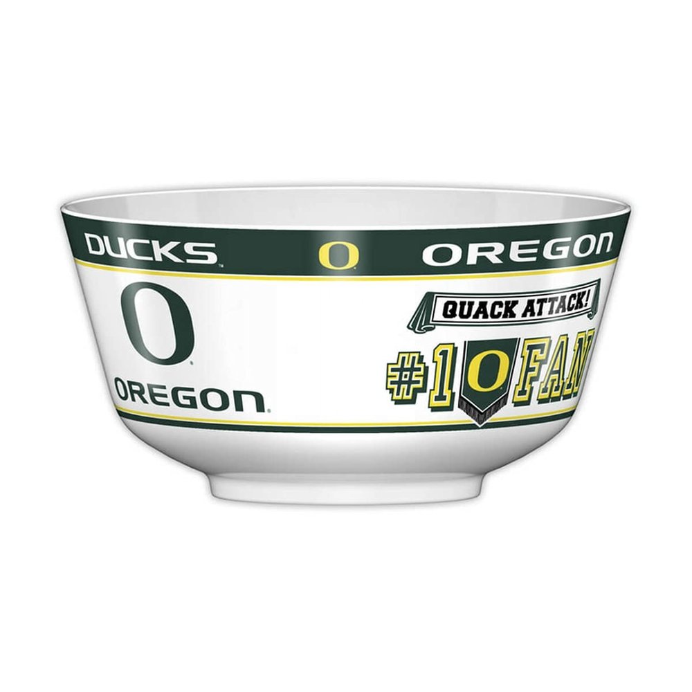 Fremont Die NCAA Oregon Ducks Party Snack Bowl, 11.75" Bowl (2 Gallon), White/Team Colors