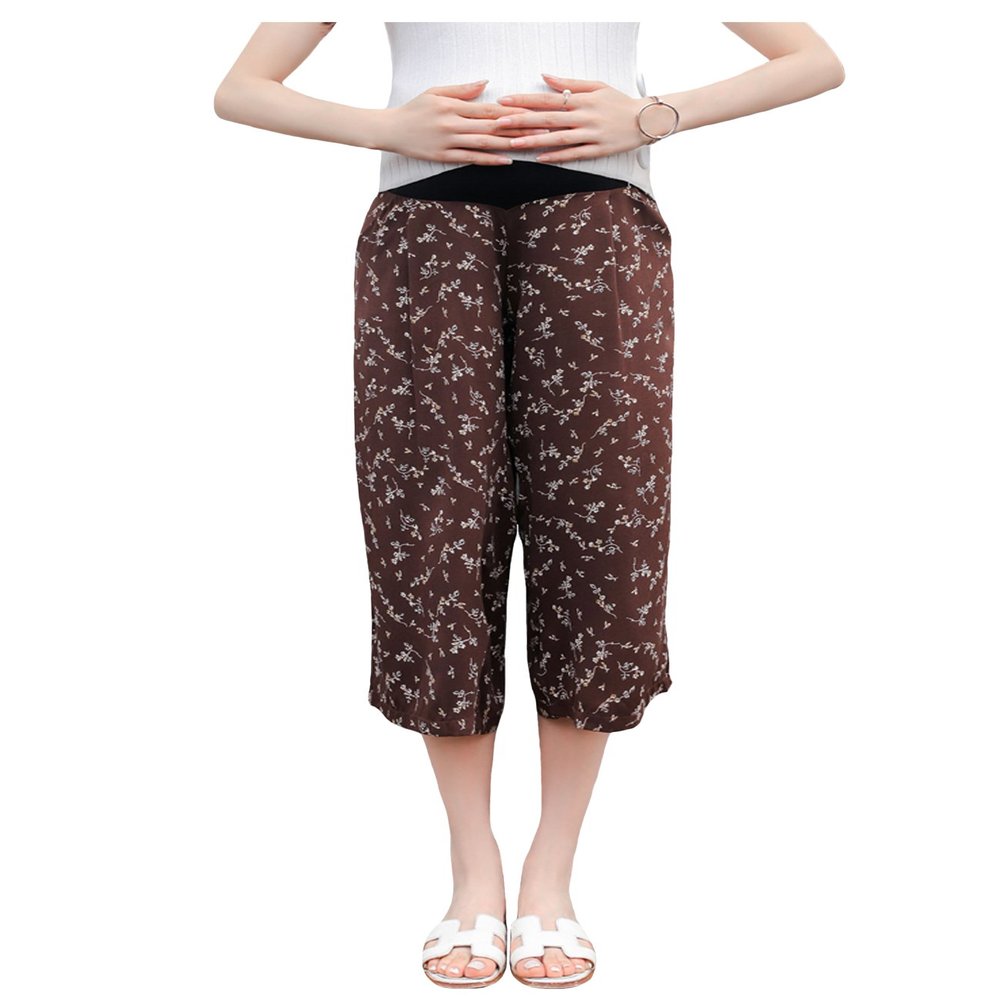 Jueshanzj Womens Pants Maternity Soft Medium Coffee