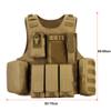 UNISTRENGH Tactical Molle Airsoft Vest Paintball Combat Soft Vest Tan Adjustable Lightweight (ACU Camo) view 4