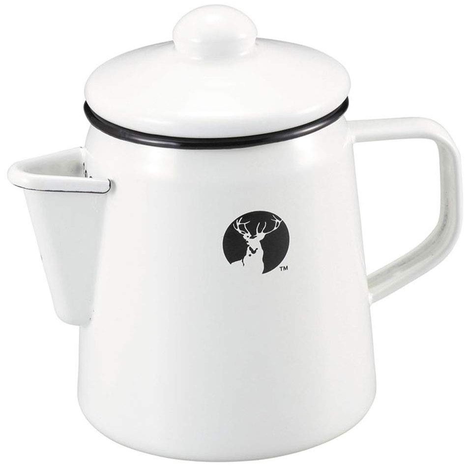 Captain Stag Kettle - White, 1.1L, Enamel, Stovetop, Whistles