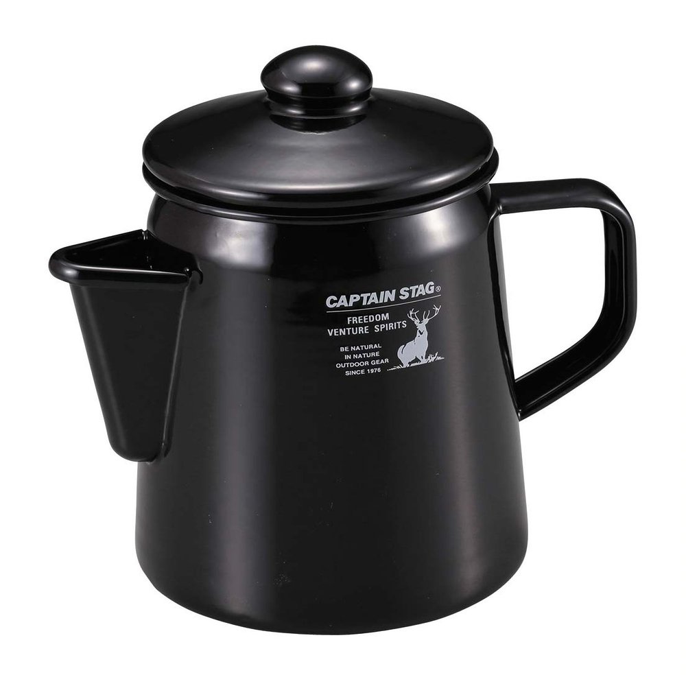 Captain Stag UH-522 Kettle, Enameled Kettle, CS Black Label