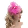 Belyee Fascinators Hat Flower Meshs Off White Tea Party Wedding Headwear for Girls view 2