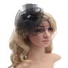 Belyee Fascinators Hat Flower Meshs Off White Tea Party Wedding Headwear for Girls view 4