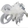 Belyee Women's Fuschia Flower Feather and Veil Fascinator Cocktail Party Hair Clip Hat view 1