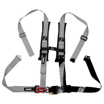 Dragonfire Racing 4-Point H-Style Safety Harness w/Sternum Clip 2" Driver Side Grey - Fits: Can-Am Maverick 1000 X rs DPS 2014-2016