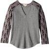Appaman Kids Boy's Extra Soft Baseball Tee with Lightning Bolt Sleeve (Toddler/Little Kids/Big Kids) Light Grey Heather 2 Toddler view 1