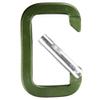 Paracord Planet Rectangle Carabiner, Olive Drab, 10 Pack - Aluminum D Ring Clip view 4