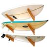 StoreYourBoard Timber Surfboard Wall Rack, Holds 3 Surfboards, Wood Home Storage Mount System, Garage Hanging Organizer Natural view 1