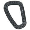 Plastic Carabiner, Black, 10 Pack - D Ring Clip view 2