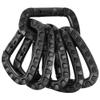 Plastic Carabiner, Black, 10 Pack - D Ring Clip view 3