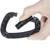 Plastic Carabiner, Black, 10 Pack - D Ring Clip view 4