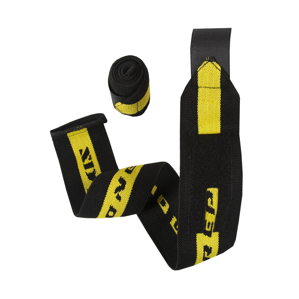 ZED Fitness LEVEL2 Multipurpose Wrist Wraps 28-24" with Belt Loop for Powerlifting, Weightlifting, Bodybuilding, Strongman, Crossfit, Olympic Lifting, Strength & Gym Training (Black-Yellow, 28")