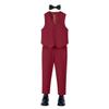 YuanLu Boys Suits for Toddler Kids Slim Fit Tuxedo Ring Bearer Outfit Formal Vest and Pants Set with Bowtie Burgundy Birthday Dress Suit Size 2T view 2