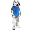 Grey Dog Cartoon Costume Mascot Plush with Mask for Adult Cosplay Party Halloween Dress Up view 1