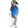 Grey Dog Cartoon Costume Mascot Plush with Mask for Adult Cosplay Party Halloween Dress Up view 2