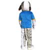 Grey Dog Cartoon Costume Mascot Plush with Mask for Adult Cosplay Party Halloween Dress Up view 4