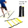 XEMZ Speed Agility Exercise Hurdles with Carry Bag, Sport Home Gym Training Ladder, Soccer Football Fitness Faster Footwork Drills Aid, Adjustable Quickness Folder Equipment (5M, 10-Rung, Black) view 1