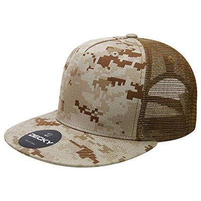 DECKY 1040-DDG Classic 5 Panel Cot. Trucker Caps, D Dig, Desert/Digital