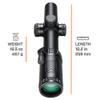 Bushnell AR Optics 1-8x24mm Illuminated Riflescope with BTR-1 223/556 BDC Reticle, Waterproof and Fully-Multi Coated view 3