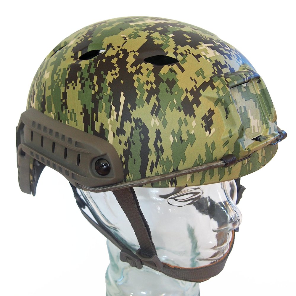 DLP Lightweight Tactical Bump Helmet - ImpaX Pro - High Cut OPS Core Military Combat Airsoft Helmet - MICH ACH - Integrated NVG Mount and ARC Rails  Worm Dial Fit (AOR2)
