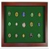 Eureka Golf Products Golf Ball Marker Display Case | Holds 40 Pegged or Non Pegged (Flat) Ball Markers | Cherry | Wall Mounted Wooden Case | Measures 15.5" W X 9.5" H view 1