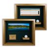 Eureka Golf Products Hole in One Shadowbox and Golf Ball Display Case | Personalized Engraved Plate | Holds Golf Ball and Scorecard or Photo | Horizontal Layout | Oak Finish | Wall Mounted view 1