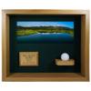 Eureka Golf Products Hole in One Shadowbox and Golf Ball Display Case | Personalized Engraved Plate | Holds Golf Ball and Scorecard or Photo | Horizontal Layout | Oak Finish | Wall Mounted view 2
