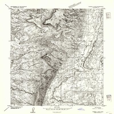YellowMaps Tidwell 2 NW UT topo map, 1:24000 Scale, 7.5 X 7.5 Minute, Historical, 1953, Updated 1954, 26.8 x 21.9 in - Tyvek