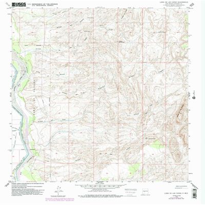 YellowMaps Loma De Las Canas NM topo map, 1:24000 Scale, 7.5 X 7.5 Minute, Historical, 1959, Updated 1991, 27 x 22.1 in - Tyvek