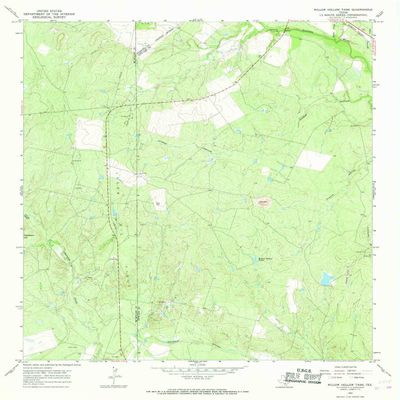 Willow Hollow Tank TX topo map, 1:24000 Scale, 7.5 X 7.5 Minute, Historical, 1965, Updated 1968, 26.9 x 23 in - Tyvek