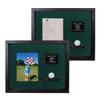 Eureka Golf Products Hole in One Shadowbox and Golf Ball Display Case | Personalized Engraved Plate | Holds Golf Ball and Scorecard or Photo | Vertical Layout | Black Finish | Wall Mounted view 1
