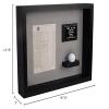 Eureka Golf Products Hole in One Shadowbox and Golf Ball Display Case | Personalized Engraved Plate | Holds Golf Ball and Scorecard or Photo | Vertical Layout | Black Finish | Wall Mounted view 3