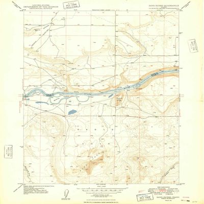 YellowMaps Sand Dunes ID topo map, 1:24000 Scale, 7.5 X 7.5 Minute, Historical, 1948, 26.9 x 22 in - Tyvek