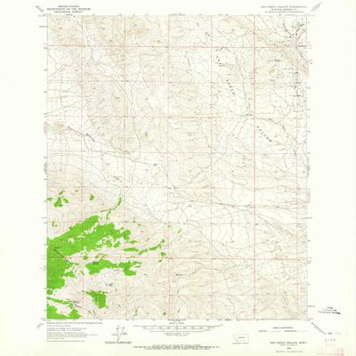 Nez Perce Hollow MT topo map, 1:24000 Scale, 7.5 X 7.5 Minute, Historical, 1961, Updated 1964, 26.8 x 22 in - Tyvek