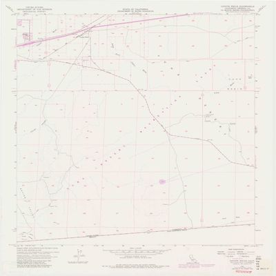 Coyote Wells CA topo map, 1:24000 Scale, 7.5 X 7.5 Minute, Historical, 1957, Updated 1979, 27.3 x 22.3 in - Tyvek