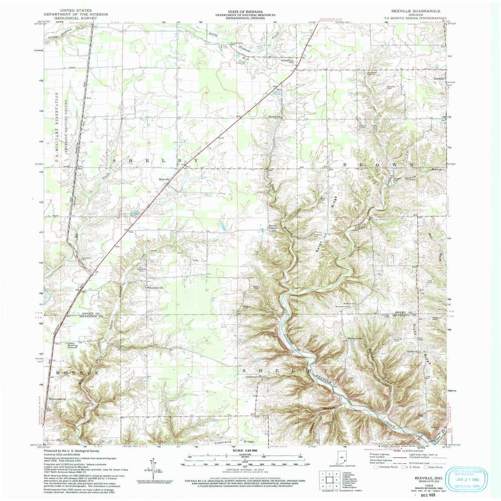 YellowMaps Rexville in topo map, 1:24000 Scale, 7.5 X 7.5 Minute, Historical, 1959, Updated 1993, 27 x 22.1 in - Tyvek