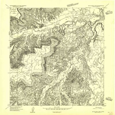 YellowMaps Mt Ellen 2 SW UT topo map, 1:24000 Scale, 7.5 X 7.5 Minute, Historical, 1954, Updated 1956, 26.8 x 22 in - Tyvek