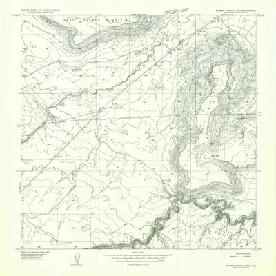 YellowMaps Sunset Knoll 2 SW AZ topo map, 1:24000 Scale, 7.5 X 7.5 Minute, Historical, 1955, Updated 1957, 26.9 x 22 in - Tyvek