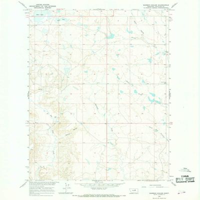 YellowMaps Barber Coulee MT topo map, 1:24000 Scale, 7.5 X 7.5 Minute, Historical, 1965, Updated 1969, 26.8 x 22 in - Tyvek